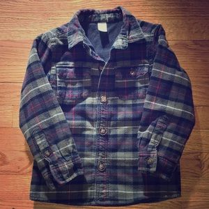 Boys fleece lined flannel